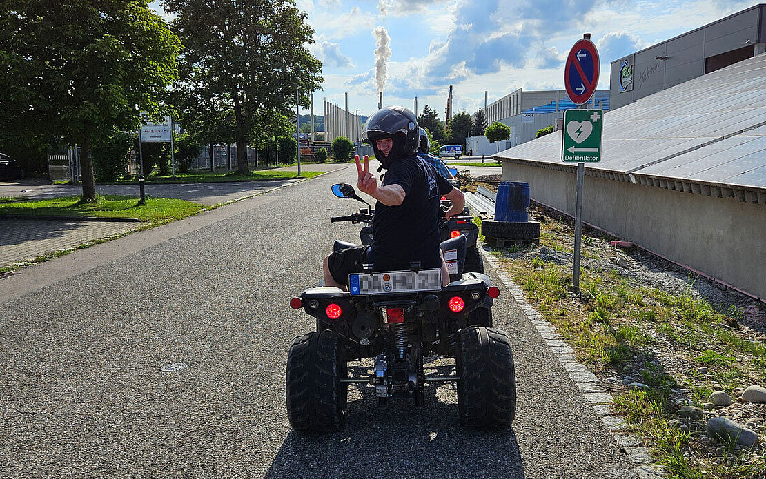 Natursteinschulung Altusried - Quad Tour Los geht's